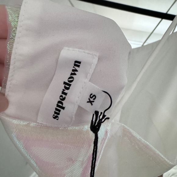 NWT Superdown White Iridescent Mini Dress - Picture 3 of 3